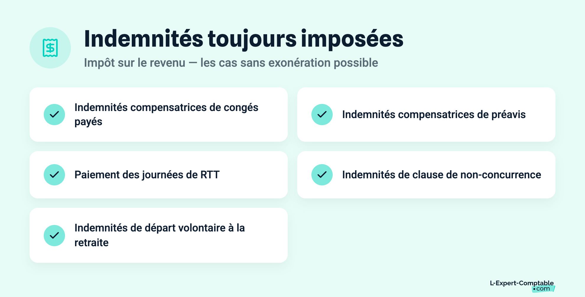 Indemnités toujours imposées